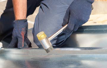 Upend metal flat roofing repairs